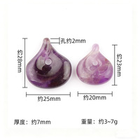 Pendentifs Goutte d'Eau en Pierres Brutes Naturelles de Guérison : Œil de Tigre, Quartz Rose, Améthyste, Boucle de Paix – Idéaux pour la Création de Bijoux DIY