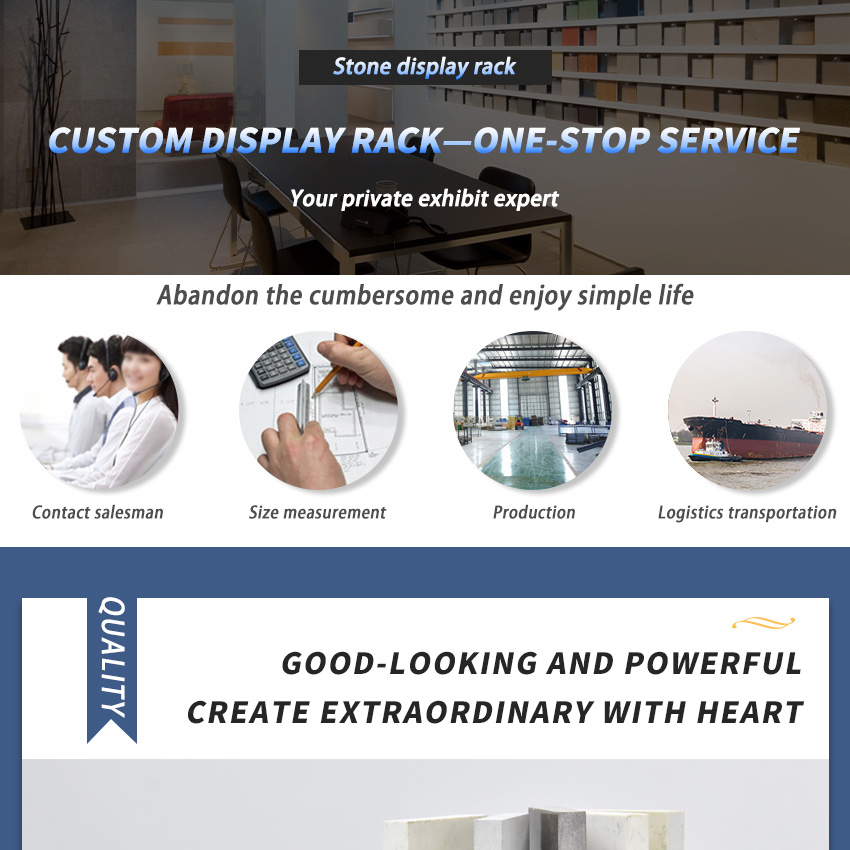 Custom Logo Desk Round Rotary Tile Display Rack Marble Stand  Showroom Stone Sample Display Stand