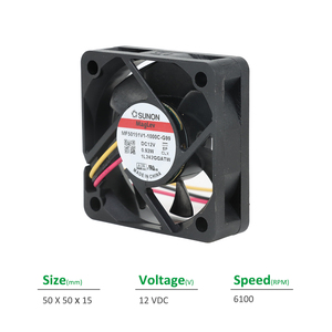 Ventilador Axial SUNON MF50151V1-1000C-G99 Eléctrico OEM de Plástico 50x50x15mm 12VDC 66mA 0.92W 6100RPM 17.0CFM con Rodamiento de Vapor para Gabinete - Product Image 2