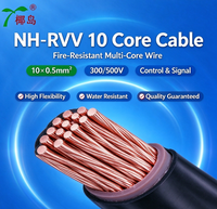 Fil électrique NH-RVV haute température, âme en cuivre pur, 3*2.5, souple, isolé en PVC, 14AWG