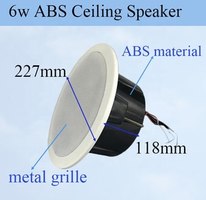 Altoparlante da Soffitto 6W 6 Pollici Alta Fedeltà Coassiale Design Elegante in ABS Vendita Diretta dalla Fabbrica Sistema PA - Product Image 3