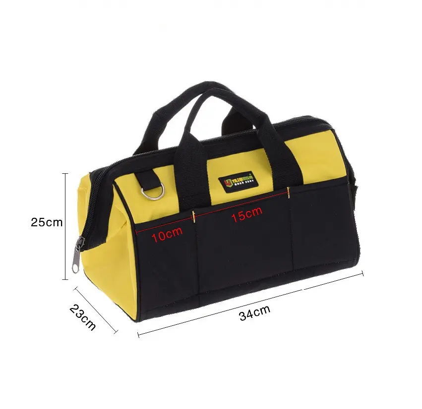 Sac à outils en toile étanche portable 14 "sac à outils en vente en gros pour électricien outils d'électricien robustes sacs pour ensembles de ceintures