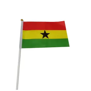 Pemilihan Presiden 100% Poliester Bendera Mobil Ghana, 90*150Cm Bendera Negara Bendera Negara Ghana