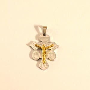 Crocifisso Cattolico in Acciaio Inossidabile Antiossidante con Pendente di Gesù, Croce Sacra del Perdono - Product Image 4