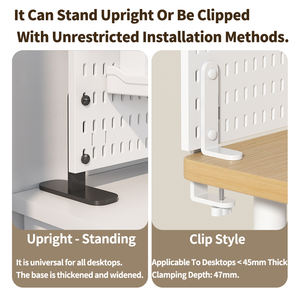 กระดานตอกหมุดสำหรับจัดเก็บของโต๊ะทำงาน: ชั้นวางแสดงและจัดเก็บของแบบหนีบบนเวิร์กสเตชันพร้อมอุปกรณ์เสริมมากมายสำหรับการรวมกันฟรี - Product Image 2