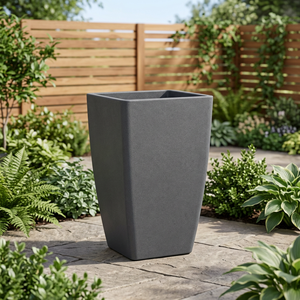 Pot de fleurs moderne en plastique écologique, carré, coloré, pour plantes d'intérieur et d'extérieur, à poser au sol, dans la chambre ou sur le bureau - Product Image 2