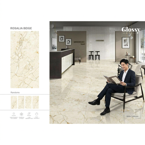 Carrelage de sol en porcelaine émaillée mate, texture brillante effet tissu Brésilien, 600x1200mm (24x48in), vitrifié, pour salle de bain, centre commercial et ferme - Product Image 4