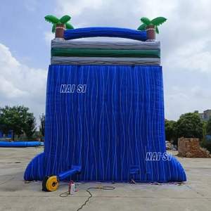 Toboggan aquatique géant gonflable de 23 pieds, double piste, qualité commerciale, thème tropical, <span class=keywords><strong>avec</strong></span> grande <span class=keywords><strong>piscine</strong></span> et zone de glisse. - Product Image 6