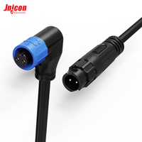 Conector Impermeable Mini M12 de 2 Pines IP67, Encaje Circular Sobremoldeado de 7A 300V para Cable de Sensor de Luz LED para Exteriores