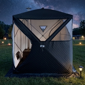 Tente <span class=keywords><strong>de</strong></span> sauna à vapeur automatique 4 saisons pour l'extérieur avec poêle, grande fenêtre, pour camping et pêche sur glace, tente <span class=keywords><strong>de</strong></span> sauna portable - Product Image 3
