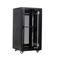 Armoire réseau 19 pouces 18U économique 600x1000x600mm, rack de serveur sur pied avec porte en verre trempé pour centre de données