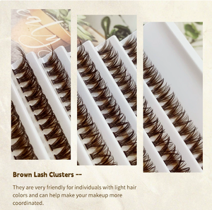 บลิง บลัง พีบีที วีแกน แฟสต์ 40D ขนตาปลอมแบบกลุ่มสีน้ำตาลกาแฟ แพ็คแบบผสม ทำมือ สำหรับต่อขนตาด้วยตัวเอง - Product Image 3