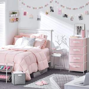 Ensemble de draps populaires brodés en microfibre 100%, convient aux matelas jusqu'à 16 "DEEP Pocket 3pcs/4pcs <span class=keywords><strong>King</strong></span> Pale Pink - Product Image 5