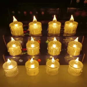 Creative 3Dเปลวไฟจริงเทียน<span class=keywords><strong>LED</strong></span>ส่องสว่างโปร่งใสPVC FlamelessบรรยากาศTear Lightเทียนสําหรับงานแต่งงานตกแต่งโรแมนติก - Product Image 5