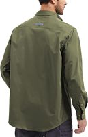 Chemise de travail à manches longues en soie pour homme Kecols, coupe classique, avec poches poitrine, protection UPF et éléments réfléchissants pour la sécurité