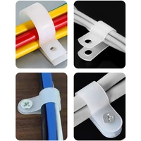 Fait R Type fil électrique en plastique Nylon petit câble pinces fixes Ce Standard OEM ODM plastique pince de tuyau en plastique collier de câble