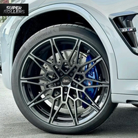 Jantes Super Rollers 18 pouces 9J Noir Brillant à Mailles 6x139.7 avec Beadlock Simulé pour Hilux Prado Triton Ranger SUV Tout-Terrain