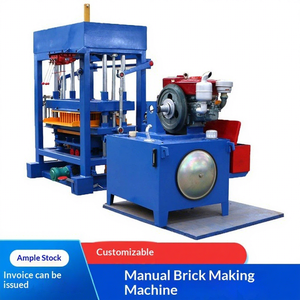 Machine à briques hydraulique personnalisable de qualité export QTF4-28 avec moteur, boîte de vitesses et pompe pour la production de blocs creux à trous carrés - Product Image 1