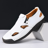Sandales d'été ajustables antidérapantes pour hommes à bout fermé avec fermeture éclair, collection 2026, vente en gros, pour l'extérieur