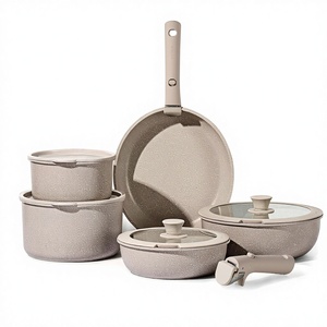 Set di Pentole Antiaderenti <span class=keywords><strong>CAROTE</strong></span> 19 Pezzi con Manici Staccabili, Compatibile con Induzione, Adatto al Forno e Lavabile in Lavastoviglie, per Gas/Elettrico - Product Image 1