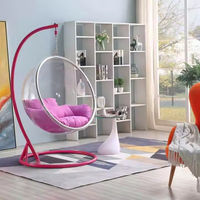 Nouvel arrivage de chaise balançoire moderne en osier suspendue en forme d'œuf pour l'intérieur meubles de jardin en rotin et métal pour rotin et patio pour l'extérieur