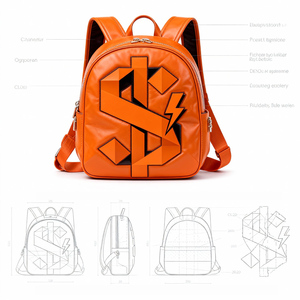 Mochila Personalizada con Símbolo de Moneda Pequeño, Estilo Ita Bag, con Bolsillo para Botella de Agua, Estilo Mensajero, Ideas de Inspiración para DIY - Product Image 3