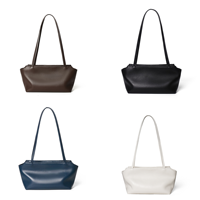 Sac à bandoulière minimaliste en cuir véritable de mouton, conçu sur mesure par l'usine OEM ODM, avec fermeture éclair, pour femmes