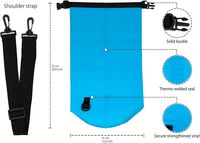 Bolsa Impermeable de PVC y TPU para Exteriores, con Separación para Objetos Secos y Húmedos, 30L, para Buceo y Natación, con Cierre Enrollable de PVC