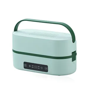 智能蒸电饭煲便当旅行电加热器饭盒便携式带手柄食品取暖器容器