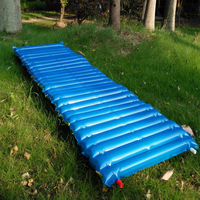 Matelas pneumatique pliable bleu compact, isolation contre le froid, tapis de couchage gonflable, imperméable, anti-déchirure, pour le camping, les situations d'urgence et les secours