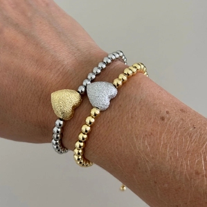 <span class=keywords><strong>Bracelet</strong></span> perlé coeur de mode fait main <span class=keywords><strong>Bracelet</strong></span> plaqué <span class=keywords><strong>or</strong></span> <span class=keywords><strong>18</strong></span> <span class=keywords><strong>carats</strong></span> cuivre - Product Image 2