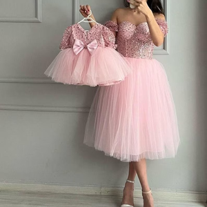 Matching Outfits for Every Family: Express Style with pink mother and daughter  dress
