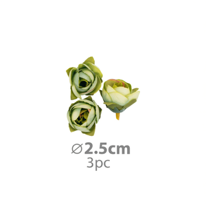 Rose Artificiali Ilan 2,5cm 3 Pezzi Per Decorazioni - Product Image 1