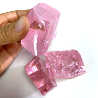 Starsgem zircon cubique rugueux rose et blanc couleur non coupée synthétique cz pierre précieuse en vrac