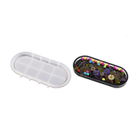 Moule en silicone ovale brillant classique 3D populaire et économique pour la fabrication de bougies, accessoires et boîtes de rangement