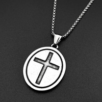 Nouveau pendentif en acier inoxydable Garde Chrétien, bijou rétro nordique avec lettre