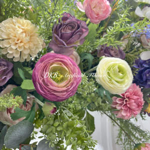 Arche de mariage artificielle en tissu d'usine DKB fleur rose rose pour la décoration de Noël - Product Image 3