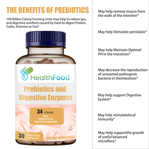 Cápsulas de Prebióticos y Enzimas Digestivas a Buen Precio, Apoyan la Flora Intestinal, Cápsulas de Complejo Probiótico, Nutren el Estómago - Product Image 3