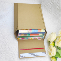 Emballage de magazine, de brochure, de livre, d'expédition, en papier kraft, sans plastique, personnalisé, avec enveloppe rigide cannelée