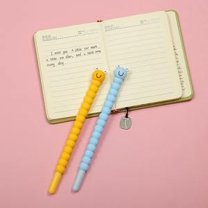 Bolígrafo de Gel de Silicona con Diseño de Insecto de Dibujos Animados, Colorido, de Secado Rápido, con Forma de Gusano Glotón - Product Image 3