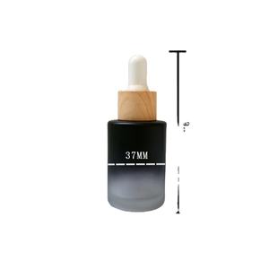 Botellas cuentagotas de cristal negro mate personalizadas graduadas de 5 Ml a 100 Ml con <span class=keywords><strong>ventana</strong></span> transparente - Product Image 4