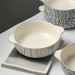 Nouveau design professionnel, bol en céramique japonais à double anse, écologique, super grand, pour soupe de nouilles, certifié BSCI, personnalisable - Product Image 2