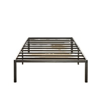 Lit simple pliable moderne avec grande plate-forme en acier doux Base de matelas amovible Lit double d'hôtel en bois de fer