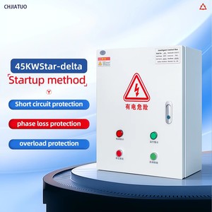 Caja de Control de Arranque con Reducción de Voltaje <span class=keywords><strong>Estrella</strong></span>-Triángulo 45KW/380V, Protección Contra Cortocircuitos, Pérdida de Fase <span class=keywords><strong>y</strong></span> Sobrecarga para Ventiladores <span class=keywords><strong>y</strong></span> Bombas de Agua - Product Image 1