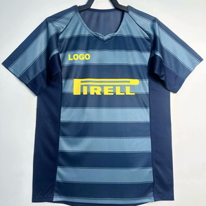 Camisetas de Fútbol Retro del <span class=keywords><strong>Inter</strong></span> de Milán Temporada 04-05, Tercera Equipación, Alta Calidad, 100% Poliéster, Personalizables, para Aficionados - Product Image 1