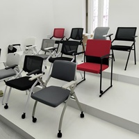Chaises de formation pour étudiants en métal au design moderne, confortables, empilables, durables, mobilier de bureau, accoudoirs fixes, salles de réunion, budget