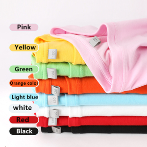 T-shirt en coton à manches courtes pour enfants, impression de logo personnalisée, couleur unie, doux, pour filles et garçons - Product Image 3
