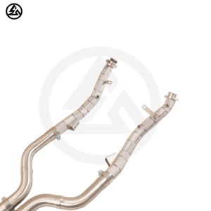 Csz downpipes cho Mercedes-Benz AMG S63 w221 5.5tt 2011-2015 SS304 thẳng Ống miễn phí dòng chảy xả downpipe - Product Image 4