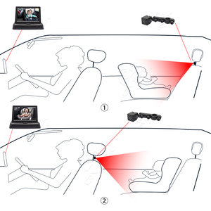 4.3 inch HD tầm nhìn ban đêm trẻ em trẻ sơ sinh ghế sau bé xe Màn hình chăm sóc an toàn hệ thống quan sát cho tất cả các xe mô hình <span class=keywords><strong>AHD</strong></span> Cảm biến hình ảnh - Product Image 6