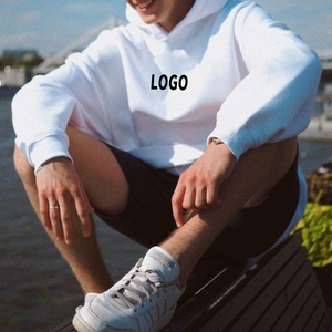 Pull à manches longues pour hommes, sweat surdimensionné, couleur unie, Logo sur mesure, coton mélangé, de bonne qualité, nouvelle collection 2020 - Product Image 4